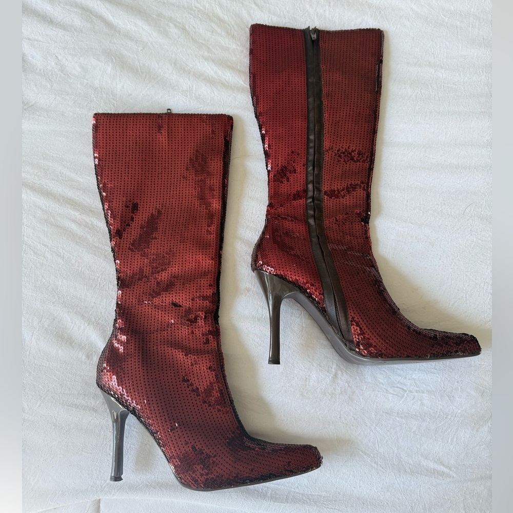 Anne Michelle | 90s-y2k sequins knee high boots